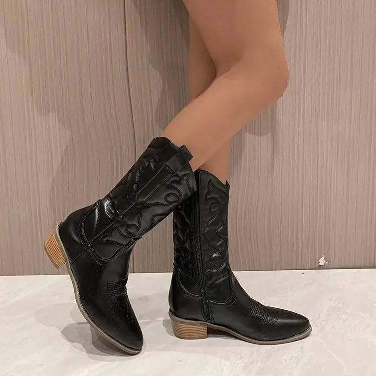 Cowboy Western Boots for Women Shiny Metallic Women STYLE SOURCE