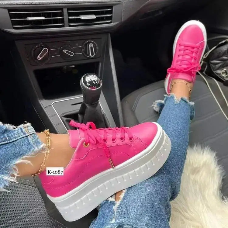 Women Leather Platform Shoes Fashion STYLE SOURCE