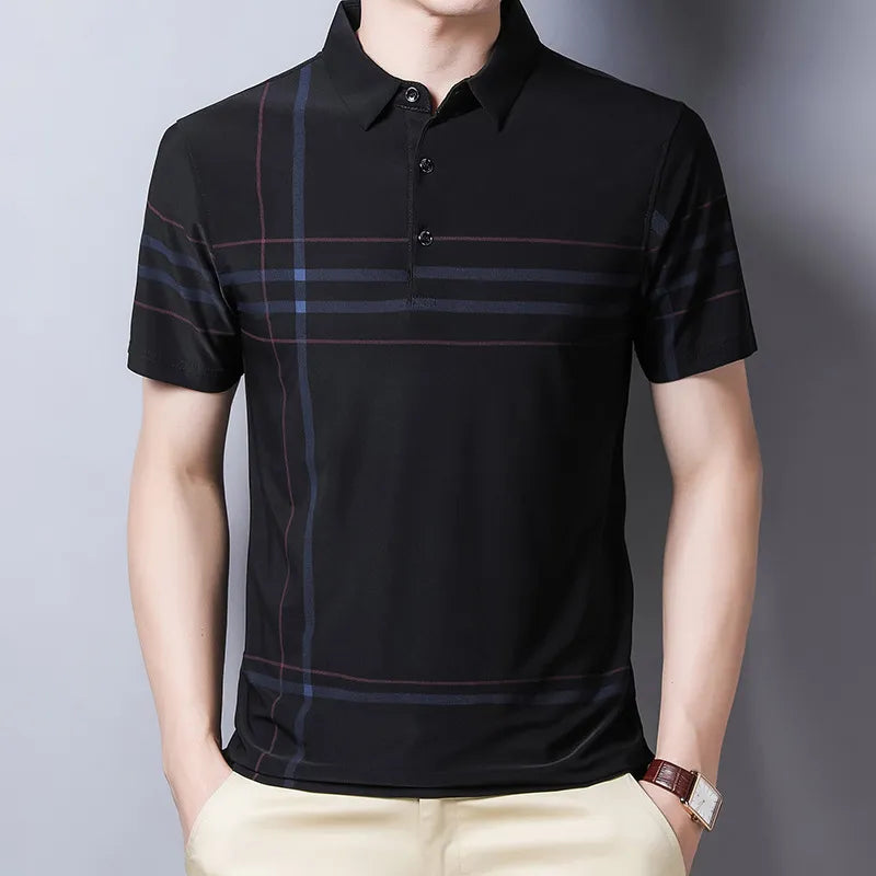 Men's Polo Shirt Business Casual Summer Short Sleeves STYLE SOURCE