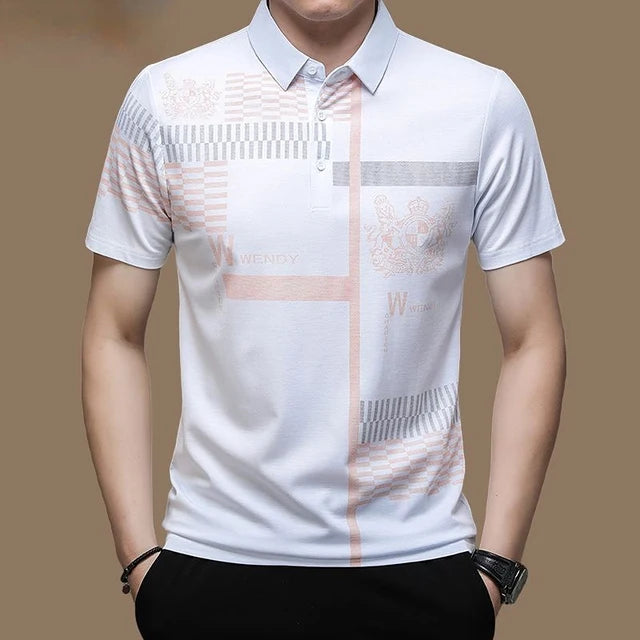 Men's Polo Shirt Business Casual Summer Short Sleeves STYLE SOURCE