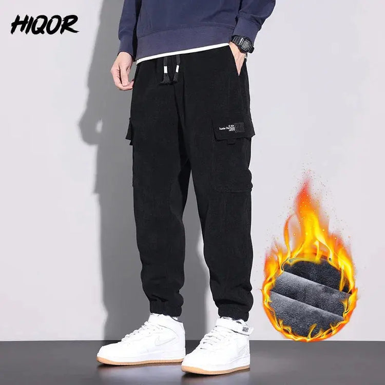 HIQOR Pants for Mens 2023 Winter Fleece Casual Pants STYLE SOURCE