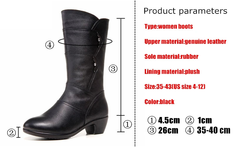 WOIZGIC Women's Mother Female Ladies Genuine Leather Shoes STYLE SOURCE