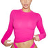 Pink Long Sleeve T-shirt Women 2024 Spring STYLE SOURCE