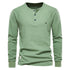 AIOPESON Waffle Henley T-Shirt Men Long Sleeve STYLE SOURCE