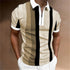 Men Polo Shirt Stripes Short Sleeve T-shirt STYLE SOURCE