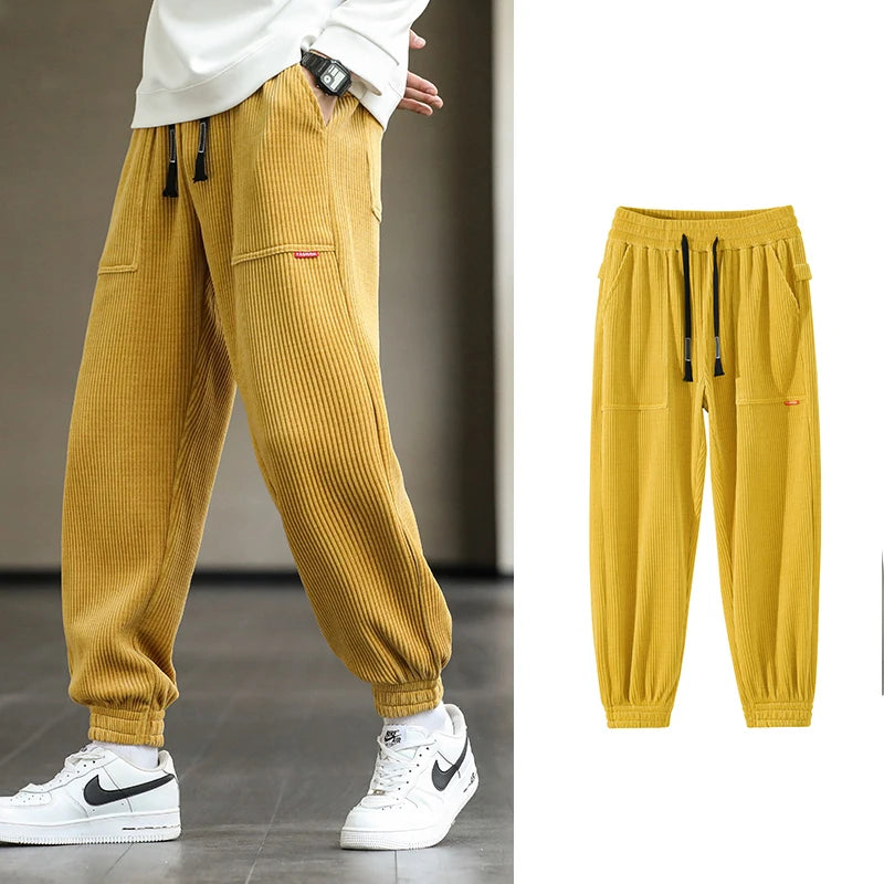 2022 New Autumn Winter Corduroy Sweatpants Men Baggy Joggers STYLE SOURCE