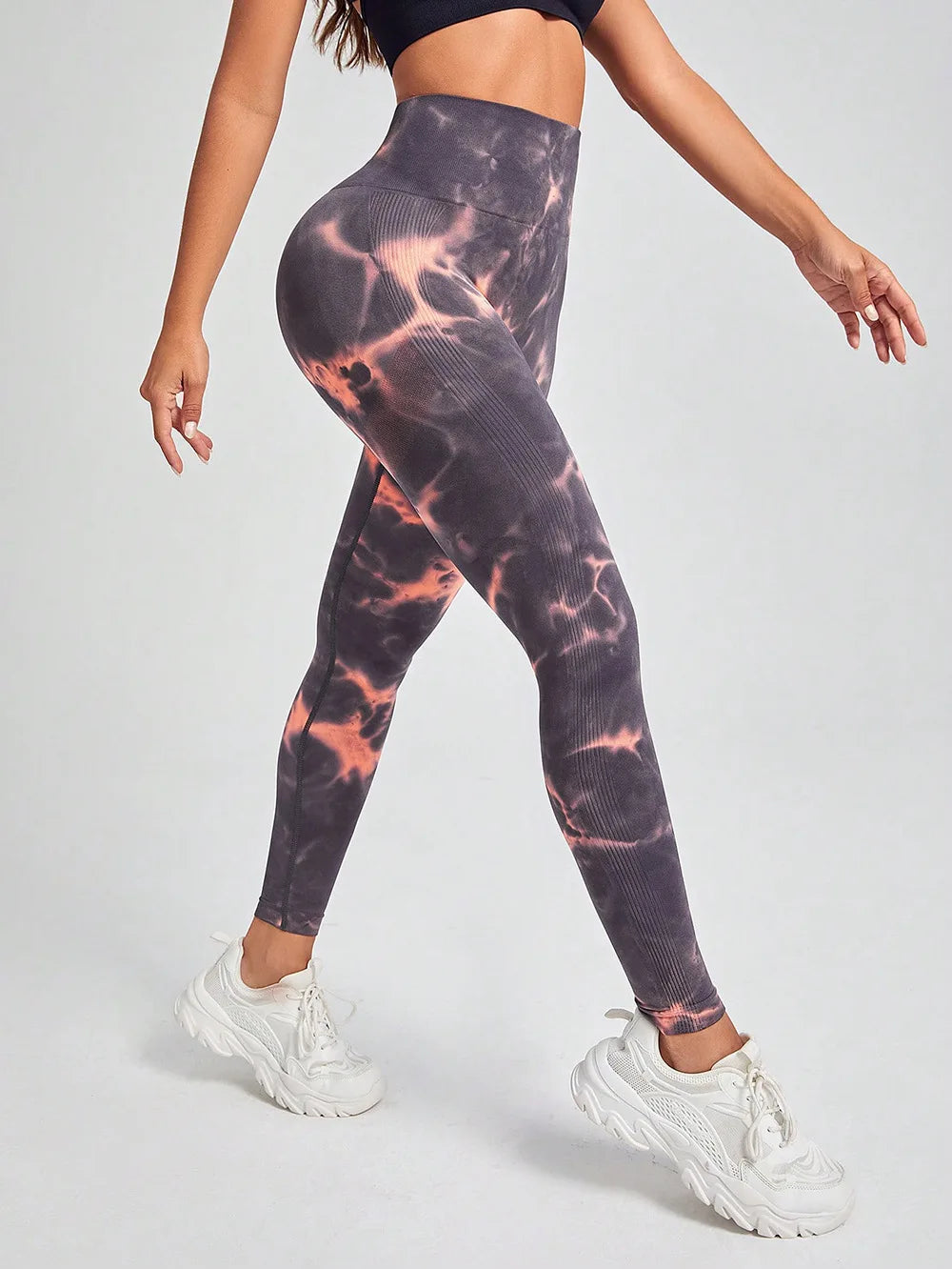 47 Color Marbling Tie-Dye Yoga Pants STYLE SOURCE