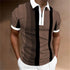 Men Polo Shirt Stripes Short Sleeve T-shirt STYLE SOURCE