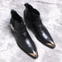 Punk Style Genuine Leather Men Ankle Boots STYLE SOURCE