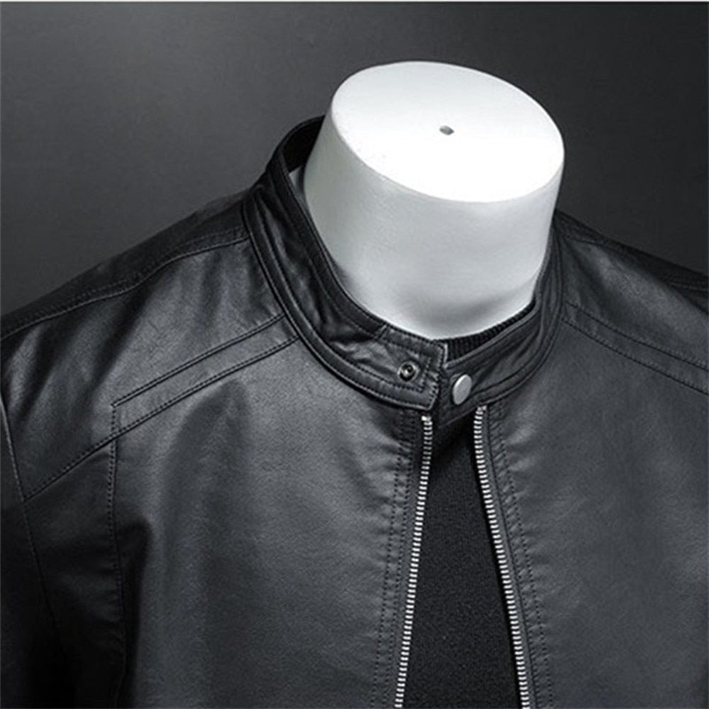 Spring Autumn Leather Jacket Mens STYLE SOURCE