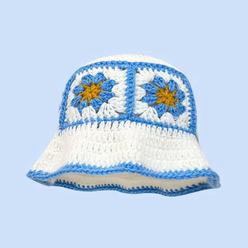 2023 Autumn New Crochet Hat Korean Handmade Bucket Hat STYLE SOURCE