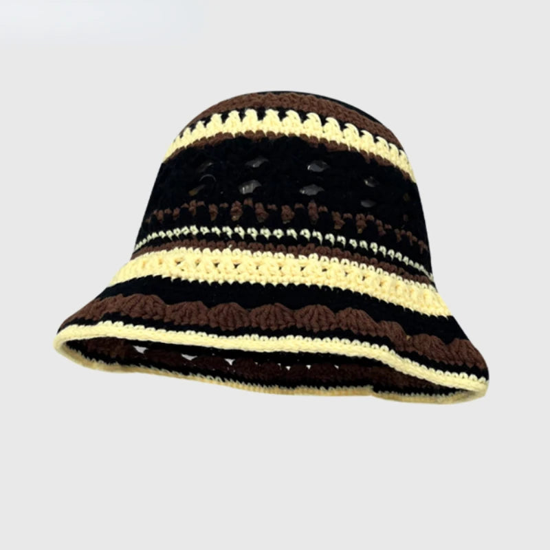 2023 Autumn New Crochet Hat Korean Handmade Bucket Hat STYLE SOURCE