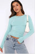 Pink Long Sleeve T-shirt Women 2024 Spring STYLE SOURCE