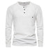 AIOPESON Waffle Henley T-Shirt Men Long Sleeve STYLE SOURCE