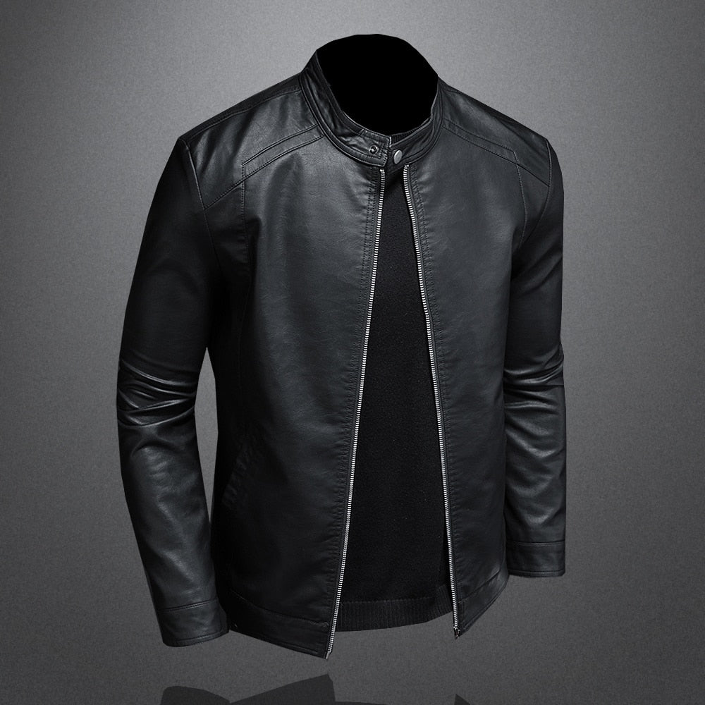 Spring Autumn Leather Jacket Mens STYLE SOURCE