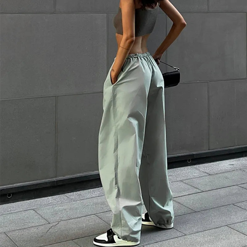 Cargo Pants Y2K Clothes Loose Drawstring Low Waist Joggers STYLE SOURCE