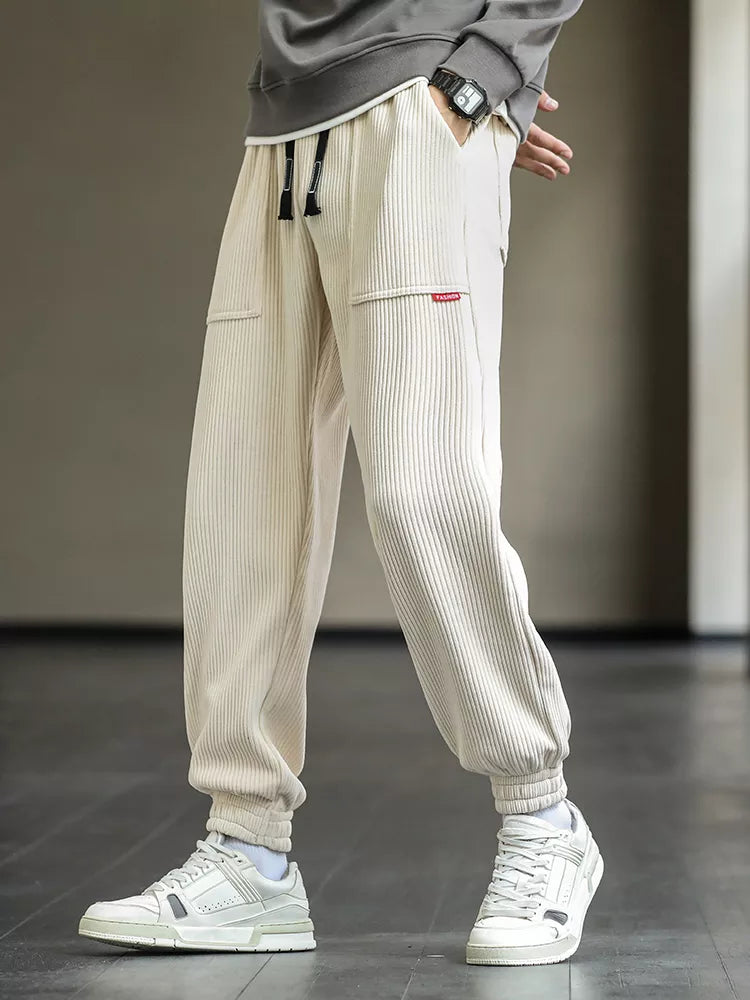 2022 New Autumn Winter Corduroy Sweatpants Men Baggy Joggers STYLE SOURCE