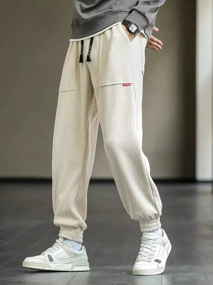 2022 New Autumn Winter Corduroy Sweatpants Men Baggy Joggers STYLE SOURCE