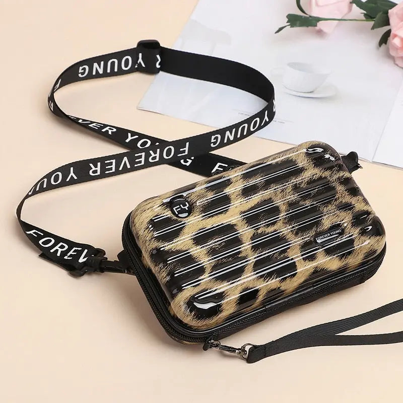 Women's Clutch Small PVC Shoulder Bag Suitcase Shape STYLE SOURCE
