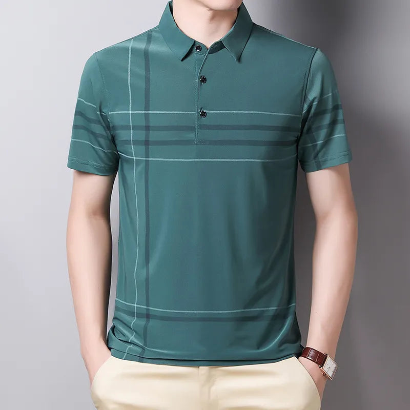 Men's Polo Shirt Business Casual Summer Short Sleeves STYLE SOURCE