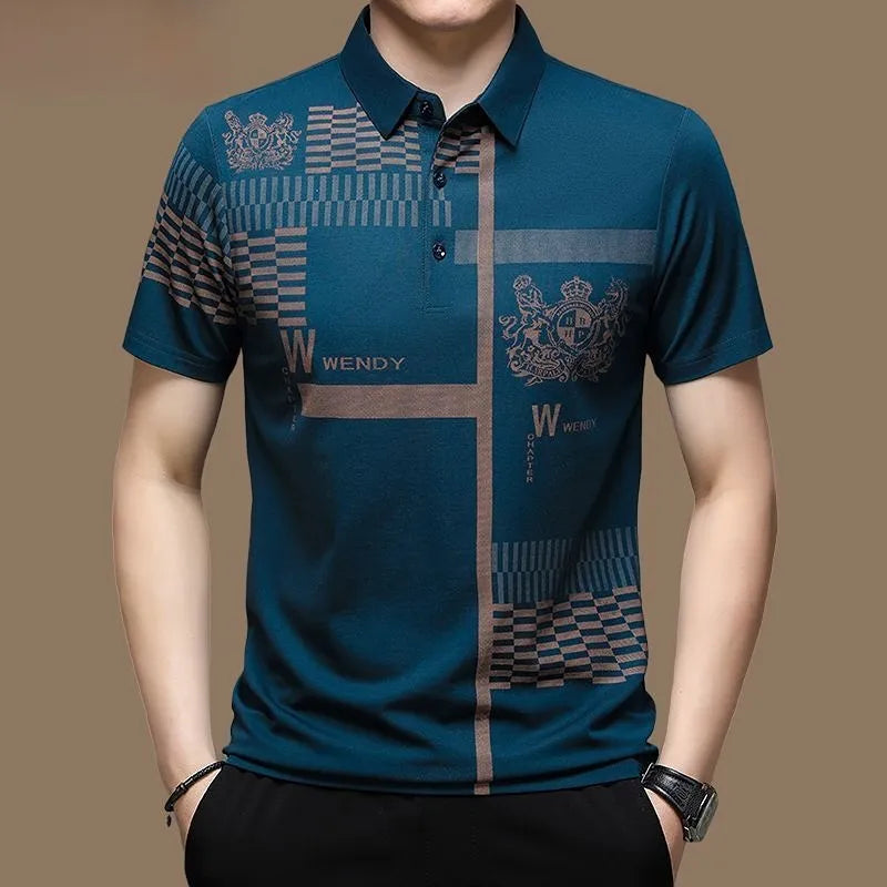 Men's Polo Shirt Business Casual Summer Short Sleeves STYLE SOURCE