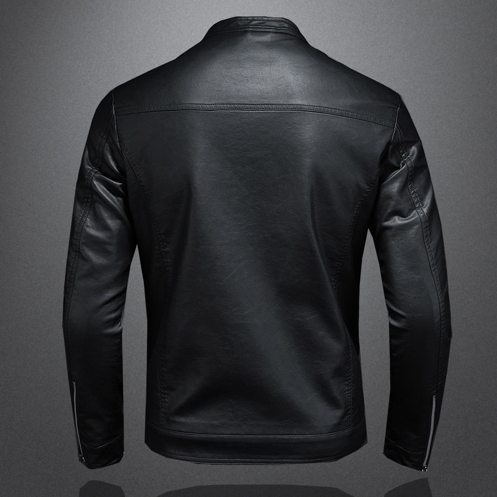 Spring Autumn Leather Jacket Mens STYLE SOURCE