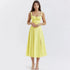 suninheart Elegant  A Line Midi Dress Sexy STYLE SOURCE