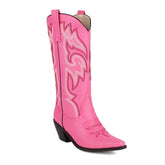 IPPEUM Black Knee High Western Cowboy Boots For Women STYLE SOURCE