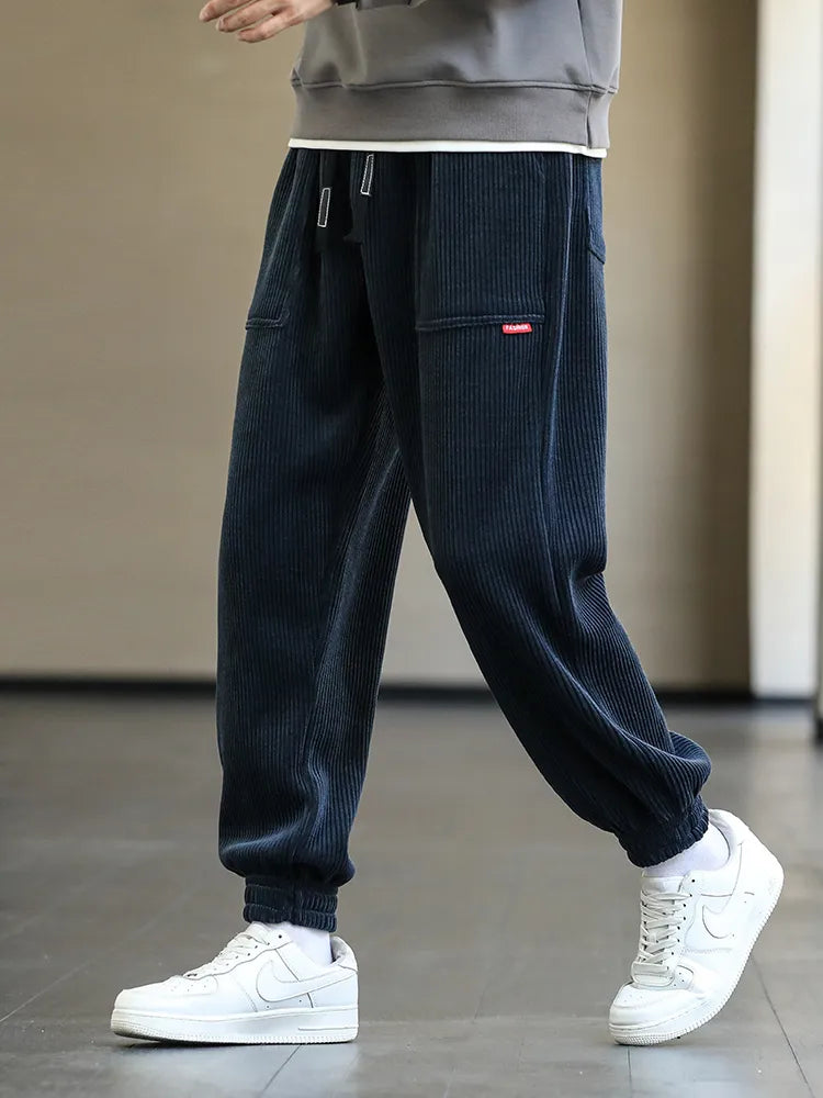 2022 New Autumn Winter Corduroy Sweatpants Men Baggy Joggers STYLE SOURCE