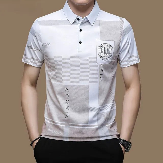 Men's Polo Shirt Business Casual Summer Short Sleeves STYLE SOURCE