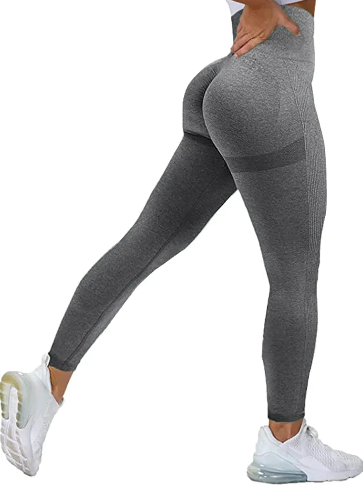 Women Seamless Workout Black Sports Leggings STYLE SOURCE