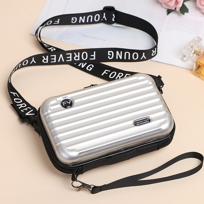 Women's Clutch Small PVC Shoulder Bag Suitcase Shape STYLE SOURCE