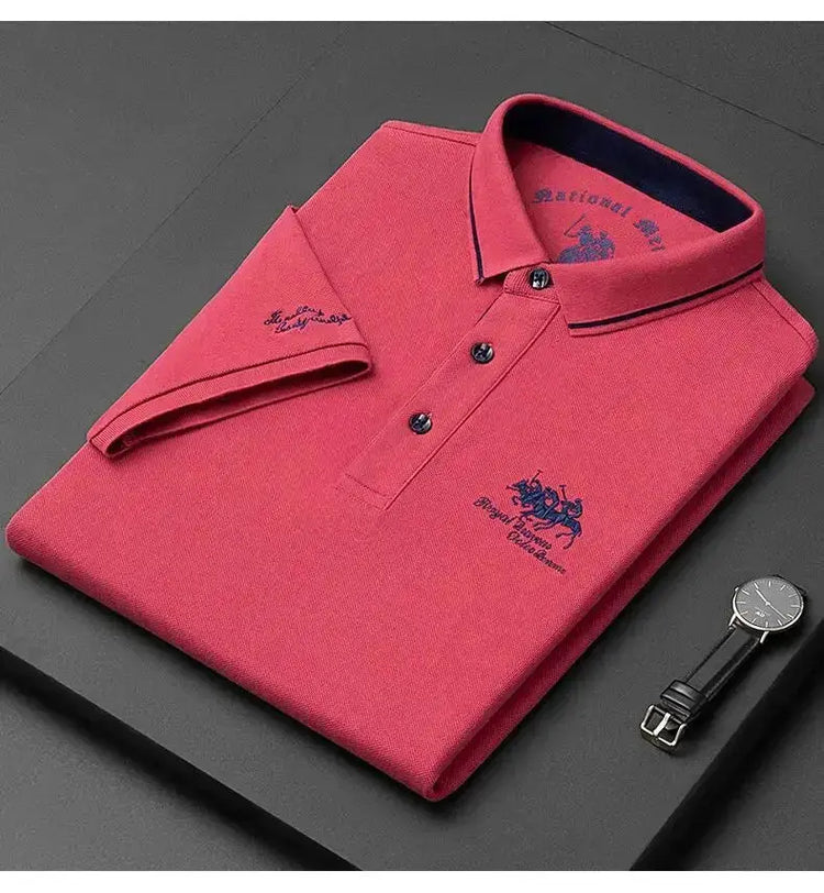2023 New Embroidered Polo Shirt Men&