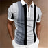 Men Polo Shirt Stripes Short Sleeve T-shirt STYLE SOURCE