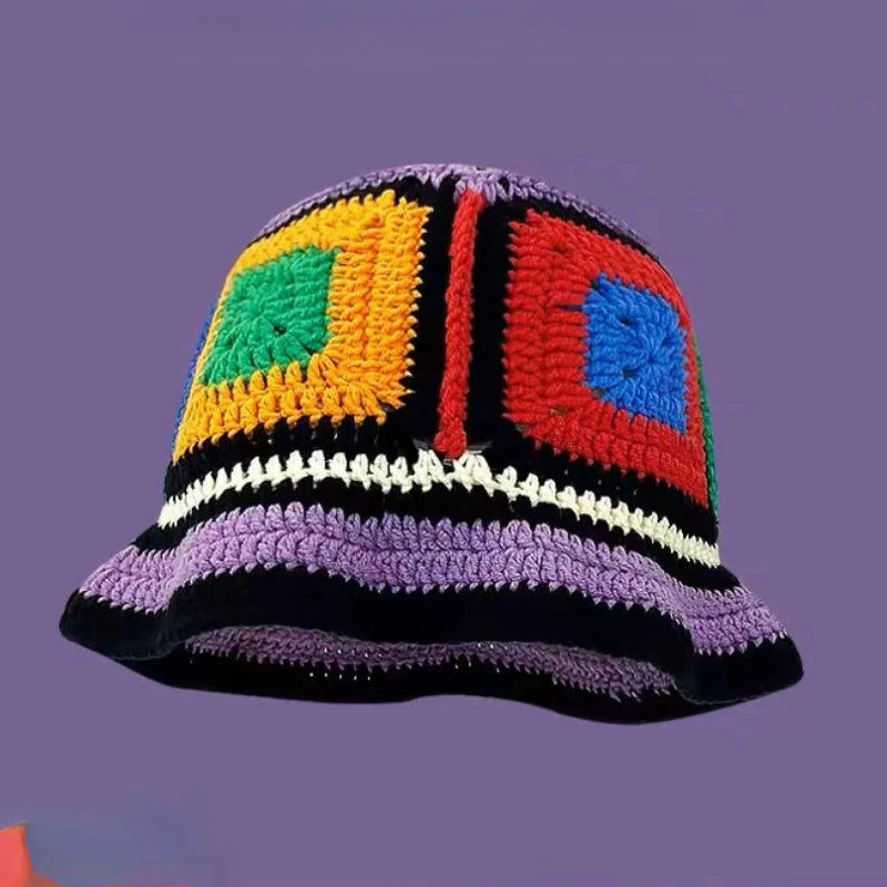 2023 Autumn New Crochet Hat Korean Handmade Bucket Hat STYLE SOURCE