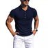 New Summer Polo Men Solid Stripe Fitness STYLE SOURCE