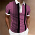 Men Polo Shirt Stripes Short Sleeve T-shirt STYLE SOURCE