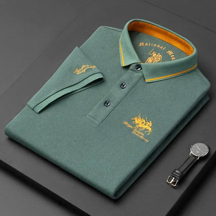 2023 New Embroidered Polo Shirt Men&