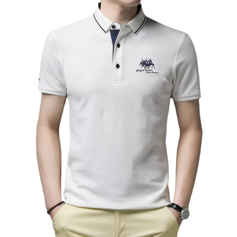 2023 New Embroidered Polo Shirt Men's High-end Luxury STYLE SOURCE