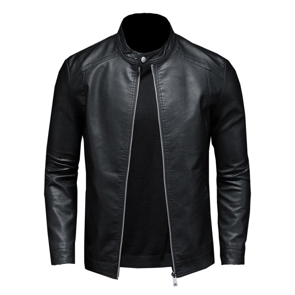 Spring Autumn Leather Jacket Mens STYLE SOURCE