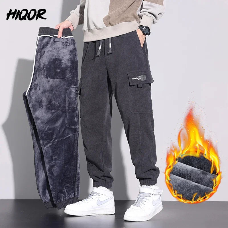 HIQOR Pants for Mens 2023 Winter Fleece Casual Pants STYLE SOURCE