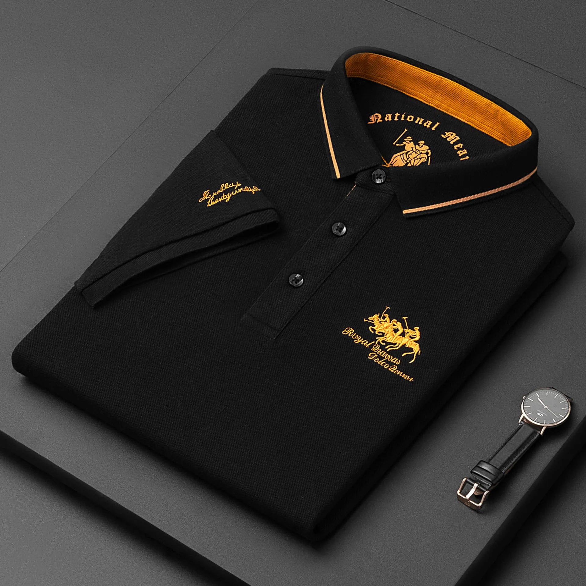 2023 New Embroidered Polo Shirt Men's High-end Luxury STYLE SOURCE