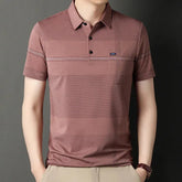 Korean Polo Shirts for Men Casual Short Sleeve Slim Fashion Shirts STYLE SOURCE