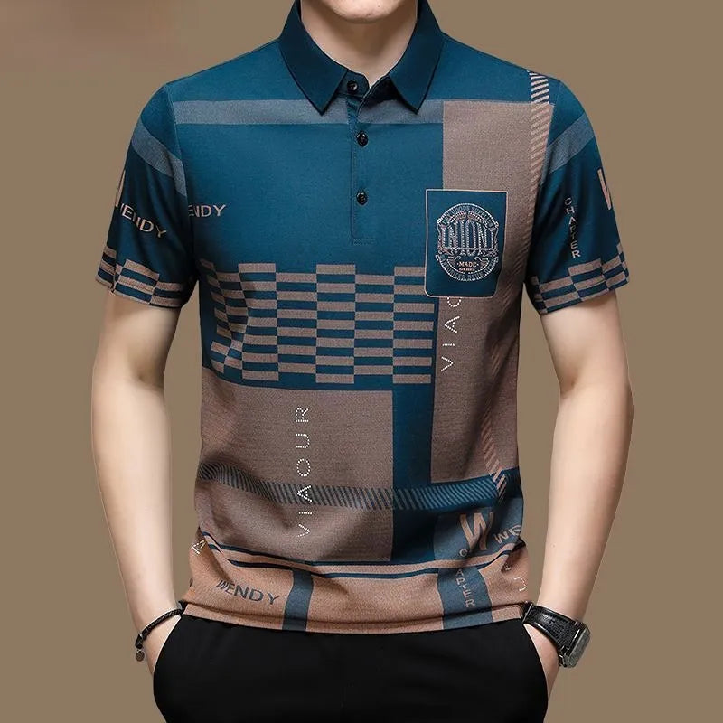 Men's Polo Shirt Business Casual Summer Short Sleeves STYLE SOURCE