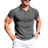 New Summer Polo Men Solid Stripe Fitness STYLE SOURCE