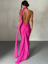 Backless Adjustable Scarf Loop Ruched Sexy Maxi Dress STYLE SOURCE