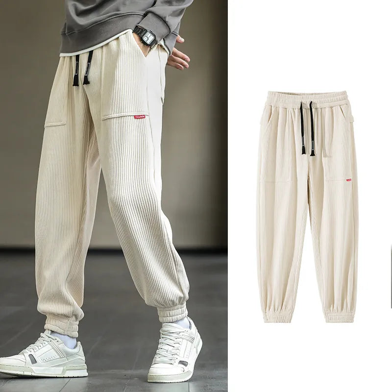 2022 New Autumn Winter Corduroy Sweatpants Men Baggy Joggers STYLE SOURCE