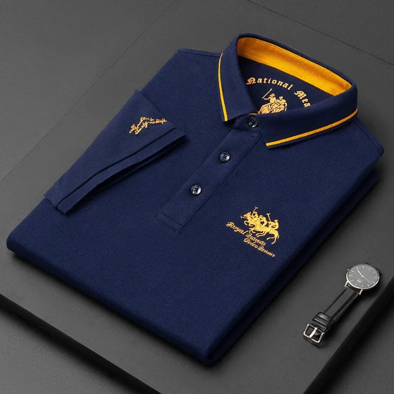 2023 New Embroidered Polo Shirt Men's High-end Luxury STYLE SOURCE