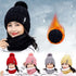 Winter Knitted Scarf Hat Set Thick Warm Skullies Beanies STYLE SOURCE