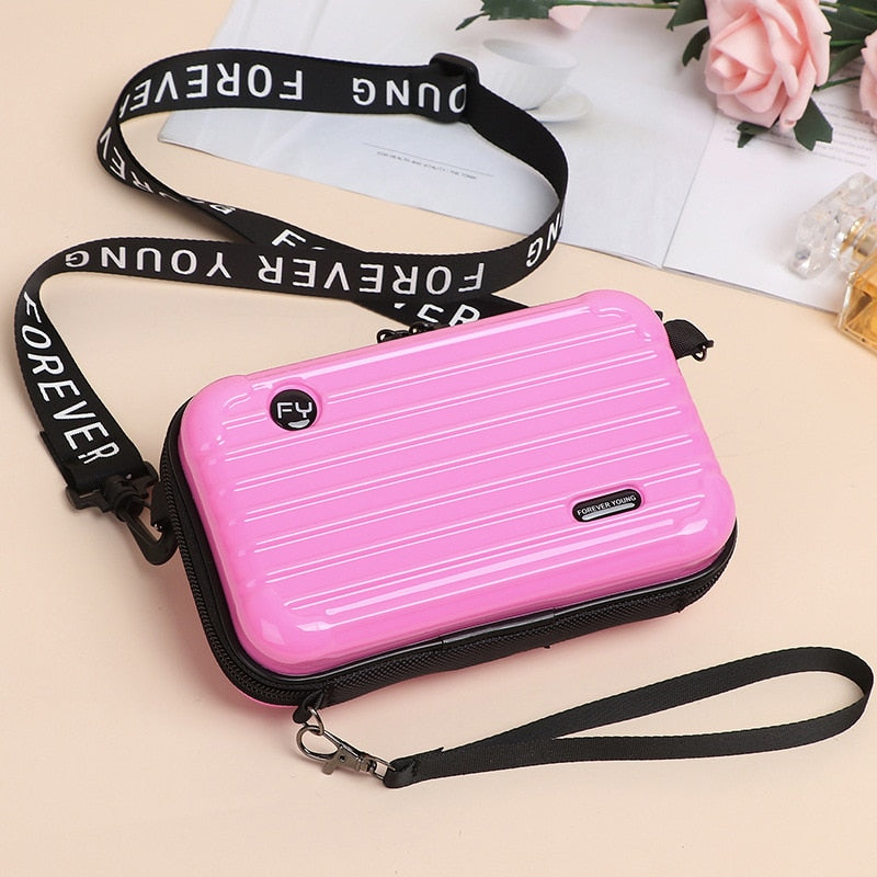 Women's Clutch Small PVC Shoulder Bag Suitcase Shape STYLE SOURCE